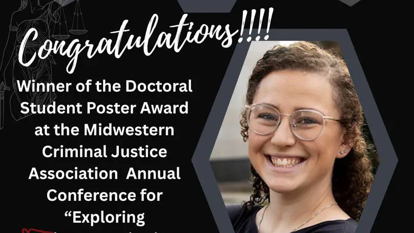 Doctoral Student Sadie Brewer wins MCJA Doctoral Student Poster Award!