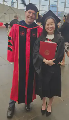 Yujin Kim and MA Advisor Dr. Zach Hamilton