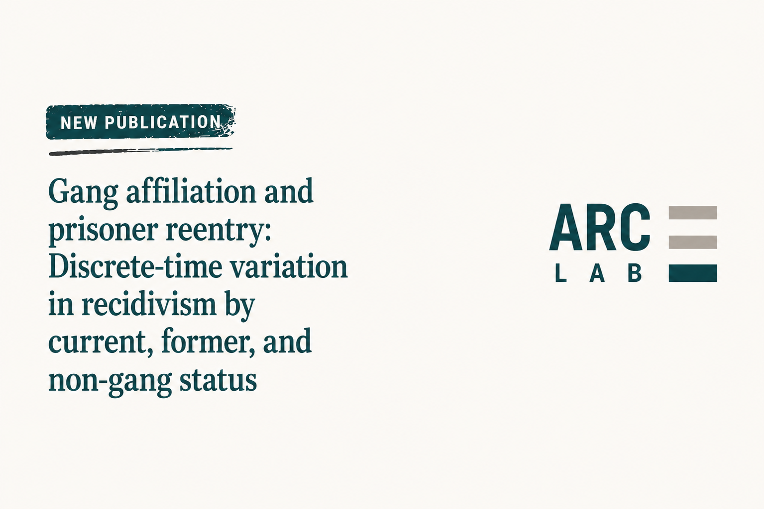 Gang affilitation and prisoner reentry: Discrete-time variation in recidivism by current, former, and non-gang status